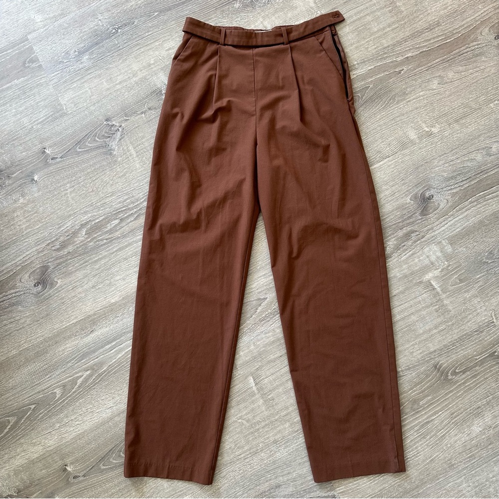 MNG Mango Pleated Women’s Trousers / US 4 / Chocolate Brown